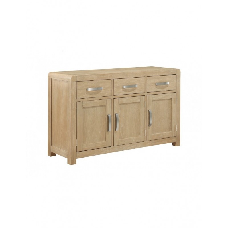 AM Tennessee Washed Oak 3 Door Sideboard